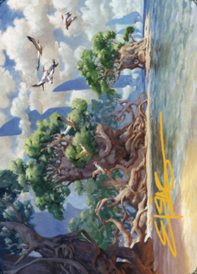 Yavimaya Coast Art Card (Gold-Stamped Signature) [Dominaria United Art Series] | Deep Dive Games St. Marys
