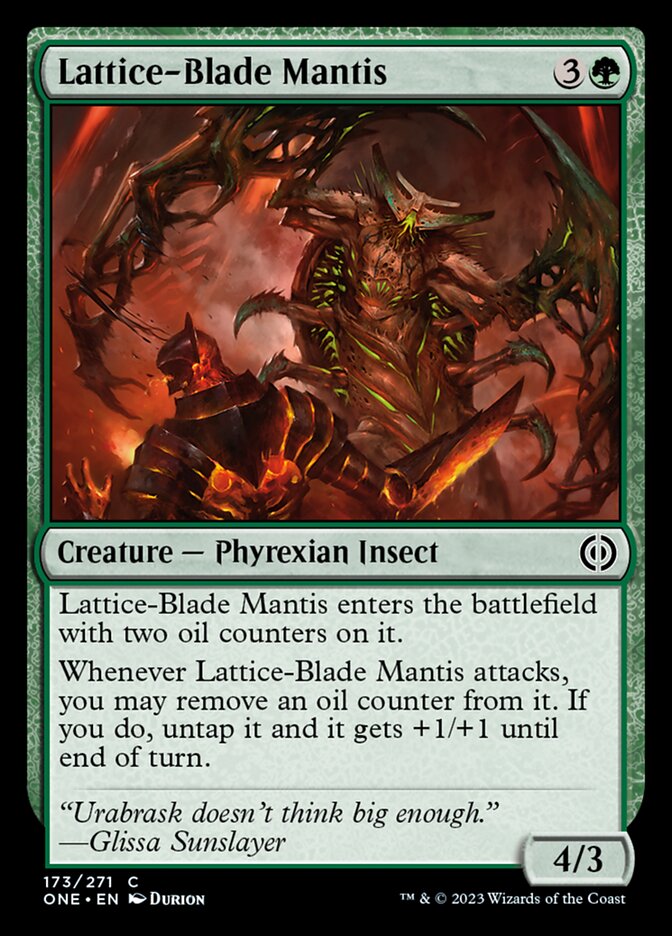 Lattice-Blade Mantis [Phyrexia: All Will Be One] | Deep Dive Games St. Marys