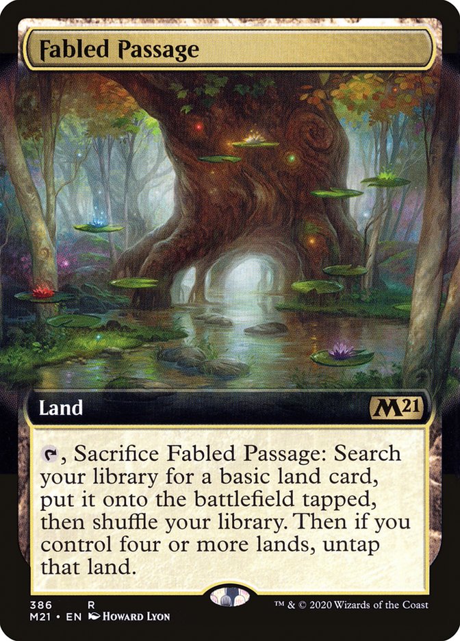 Fabled Passage (Extended Art) [Core Set 2021] | Deep Dive Games St. Marys