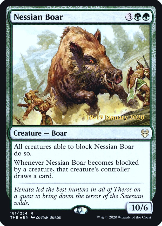 Nessian Boar [Theros Beyond Death Prerelease Promos] | Deep Dive Games St. Marys