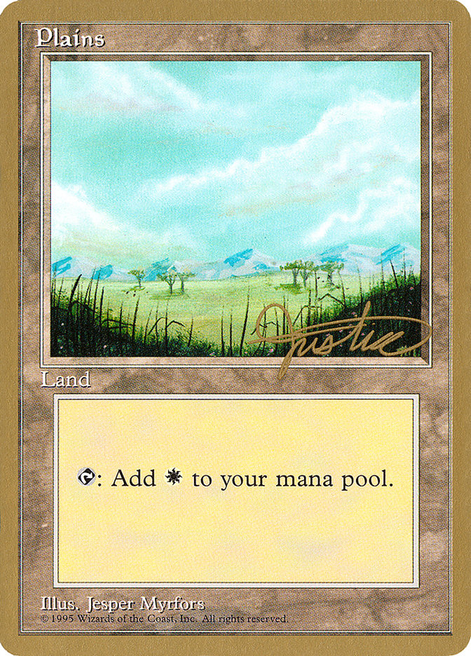 Plains (mj365) (Mark Justice) [Pro Tour Collector Set] | Deep Dive Games St. Marys