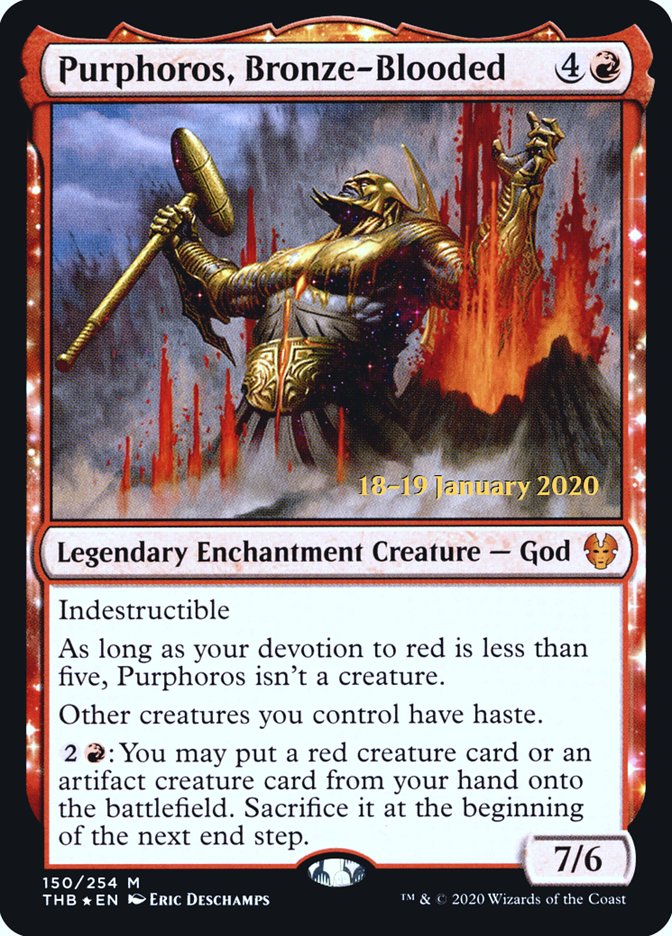 Purphoros, Bronze-Blooded [Theros Beyond Death Prerelease Promos] | Deep Dive Games St. Marys