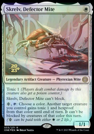 Skrelv, Defector Mite [Phyrexia: All Will Be One Prerelease Promos] | Deep Dive Games St. Marys