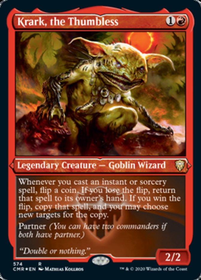 Krark, the Thumbless (Etched) [Commander Legends] | Deep Dive Games St. Marys