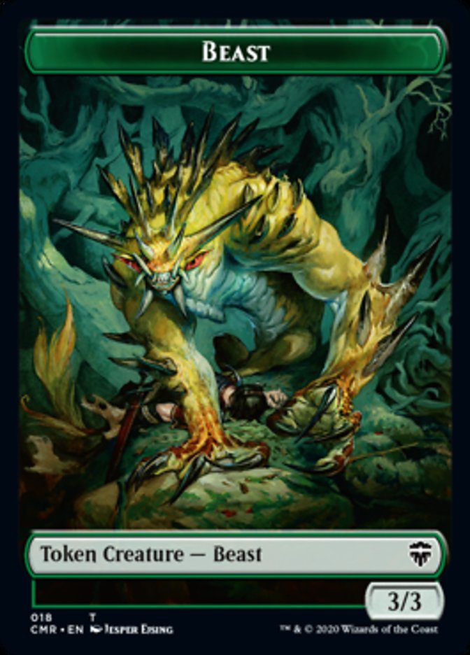 Beast (18) // Beast (19) Double-Sided Token [Commander Legends Tokens] | Deep Dive Games St. Marys