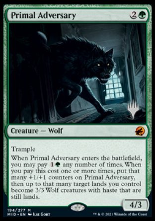 Primal Adversary (Promo Pack) [Innistrad: Midnight Hunt Promos] | Deep Dive Games St. Marys