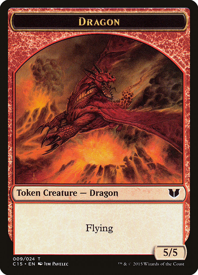 Dragon // Dragon Double-Sided Token [Commander 2015 Tokens] | Deep Dive Games St. Marys