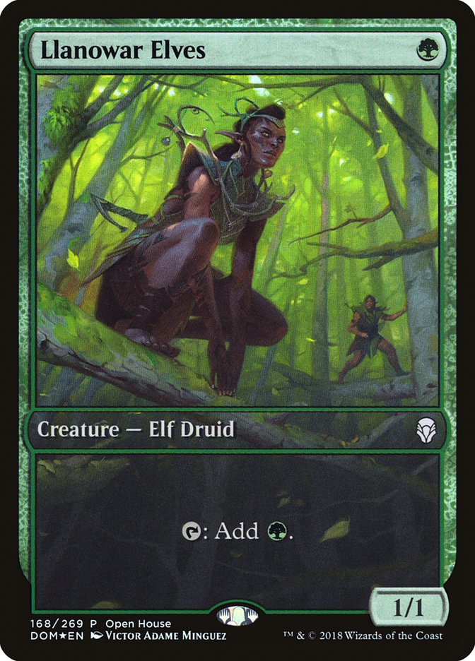 Llanowar Elves (Open House) [Dominaria Promos] | Deep Dive Games St. Marys