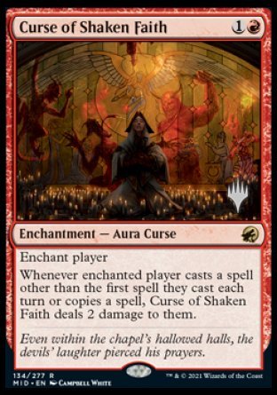 Curse of Shaken Faith (Promo Pack) [Innistrad: Midnight Hunt Promos] | Deep Dive Games St. Marys