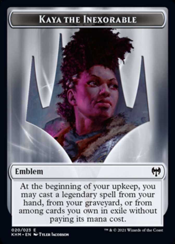 Kaya the Inexorable Emblem [Kaldheim Tokens] | Deep Dive Games St. Marys