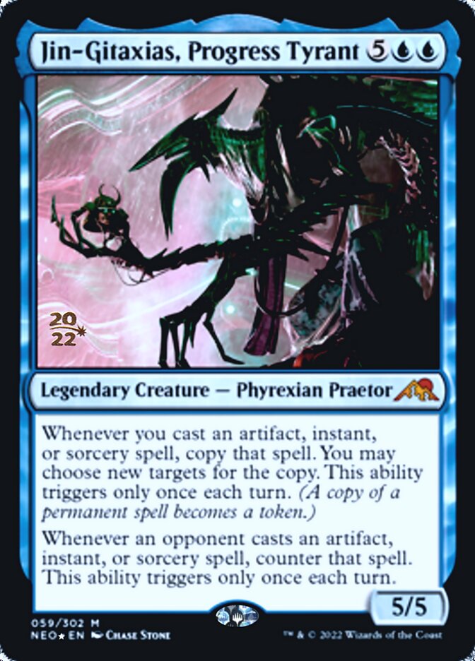 Jin-Gitaxias, Progress Tyrant [Kamigawa: Neon Dynasty Prerelease Promos] | Deep Dive Games St. Marys