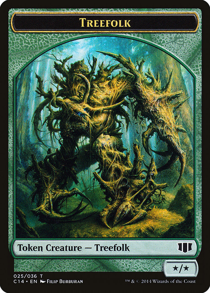 Treefolk // Wolf Double-Sided Token [Commander 2014 Tokens] | Deep Dive Games St. Marys