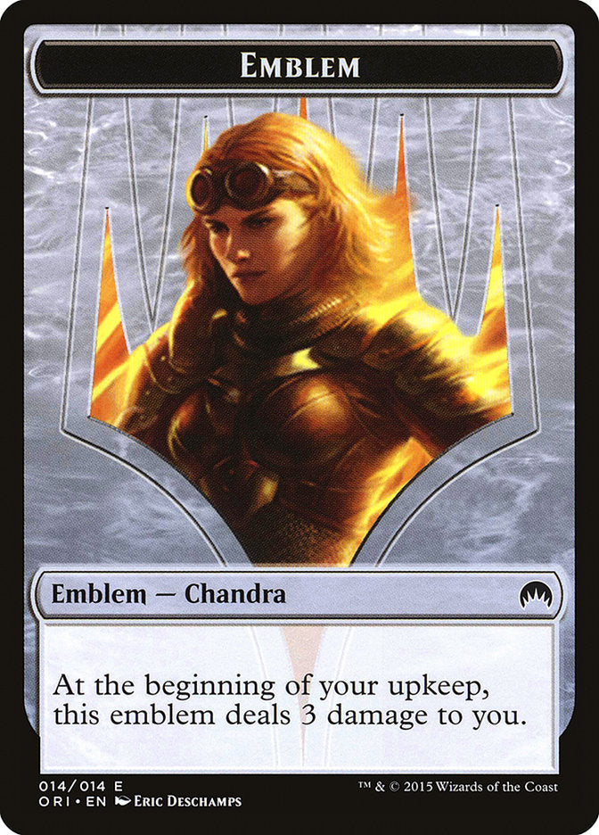 Chandra, Roaring Flame Emblem [Magic Origins Tokens] | Deep Dive Games St. Marys