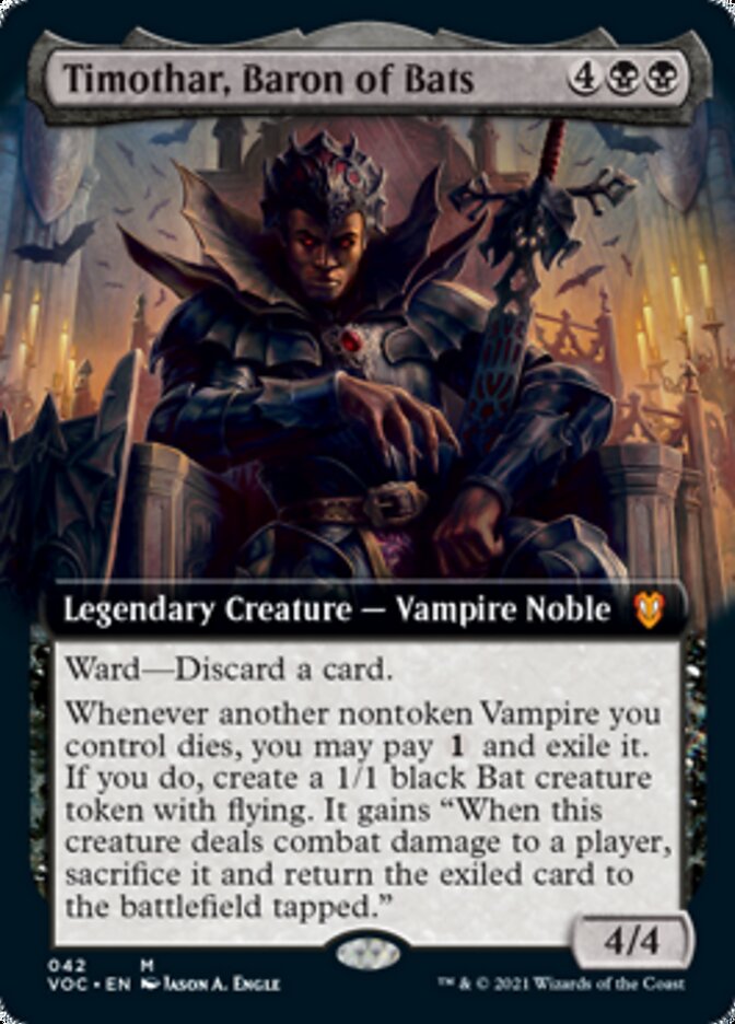 Timothar, Baron of Bats (Extended Art) [Innistrad: Crimson Vow Commander] | Deep Dive Games St. Marys