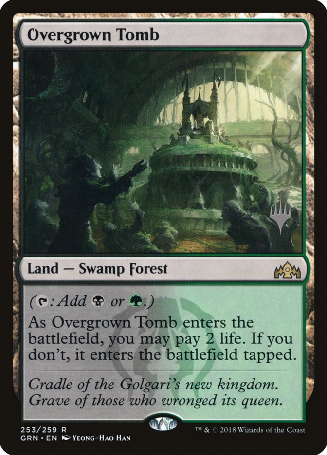 Overgrown Tomb (Promo Pack) [Guilds of Ravnica Promos] | Deep Dive Games St. Marys