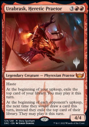 Urabrask, Heretic Praetor (Promo Pack) [Streets of New Capenna Promos] | Deep Dive Games St. Marys