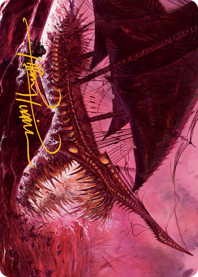 Marauding Dreadship Art Card (Gold-Stamped Signature) [March of the Machine Art Series] | Deep Dive Games St. Marys
