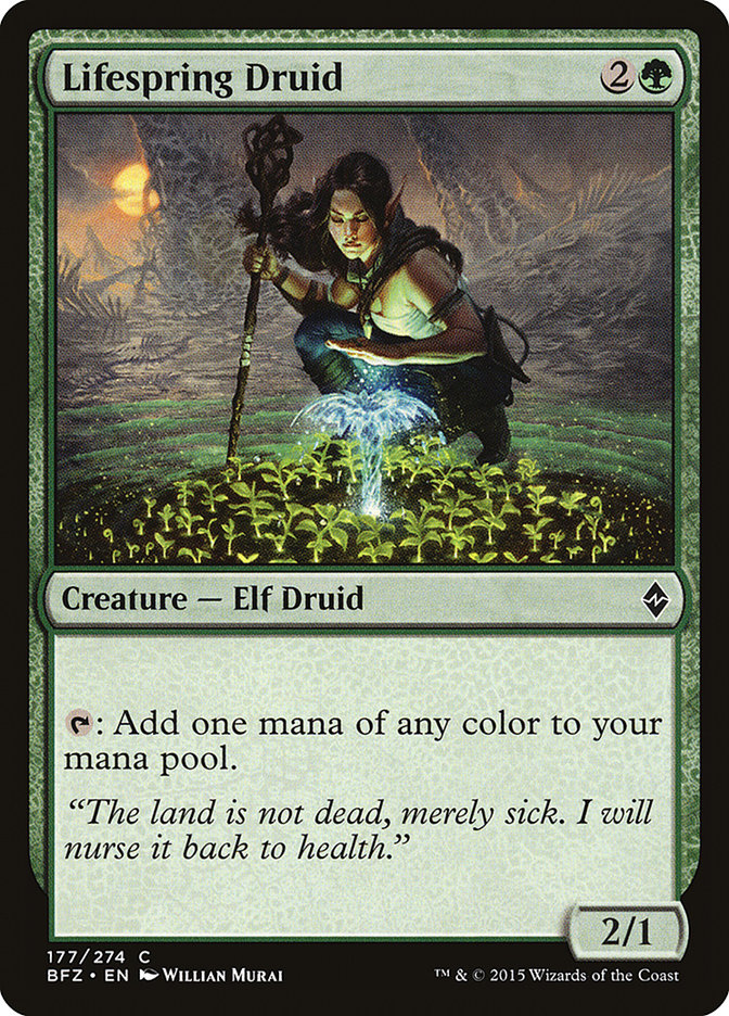 Lifespring Druid [Battle for Zendikar] | Deep Dive Games St. Marys