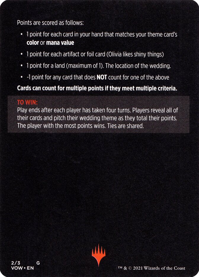 Vampire Wedding Planner (Magic Minigame) [Innistrad: Crimson Vow Minigame] | Deep Dive Games St. Marys