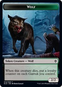 Wolf // Food (17) Double-Sided Token [Throne of Eldraine Tokens] | Deep Dive Games St. Marys