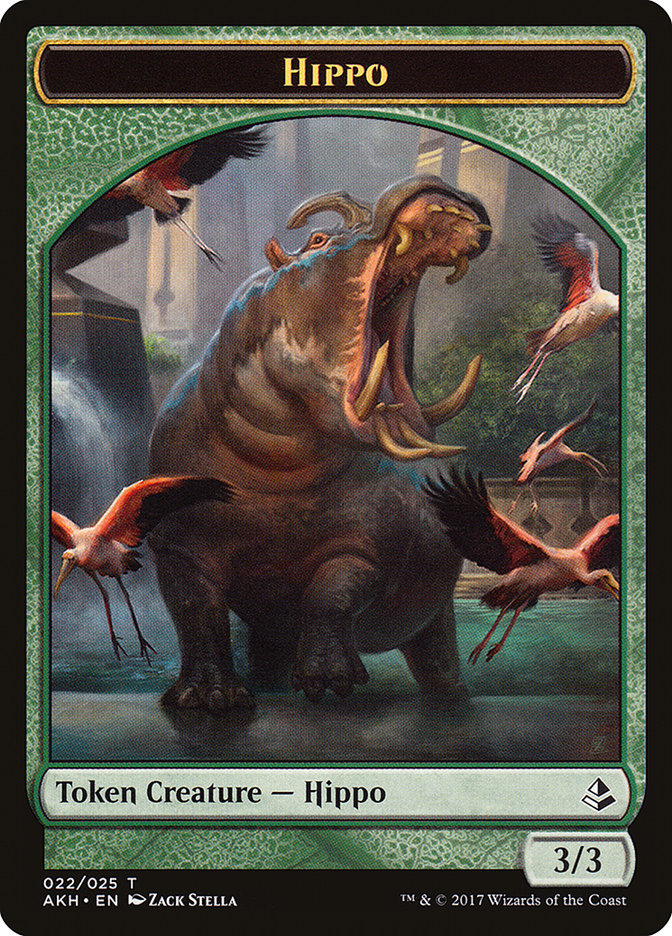 Aven Wind Guide // Hippo Double-Sided Token [Amonkhet Tokens] | Deep Dive Games St. Marys