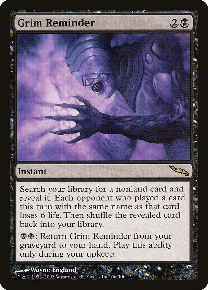 Grim Reminder [Mirrodin] | Deep Dive Games St. Marys