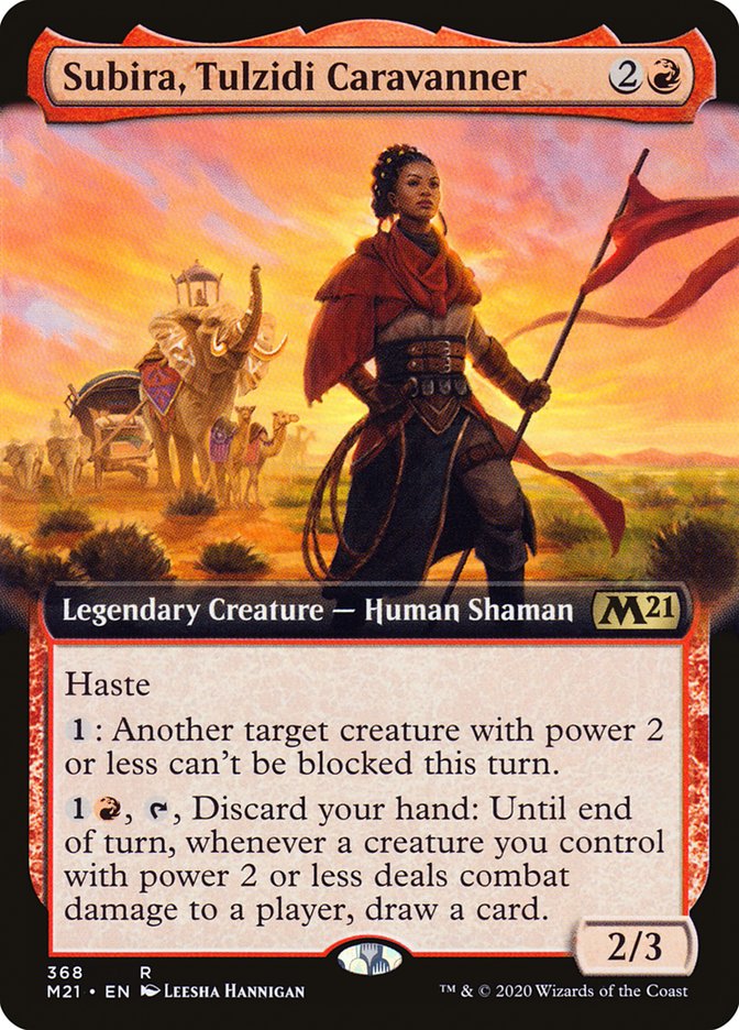 Subira, Tulzidi Caravanner (Extended Art) [Core Set 2021] | Deep Dive Games St. Marys