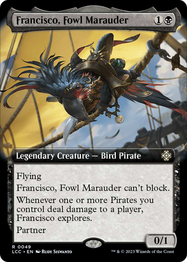 Francisco, Fowl Marauder (Extended Art) [The Lost Caverns of Ixalan Commander] | Deep Dive Games St. Marys