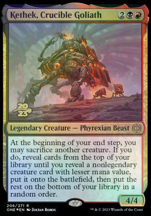 Kethek, Crucible Goliath [Phyrexia: All Will Be One Prerelease Promos] | Deep Dive Games St. Marys