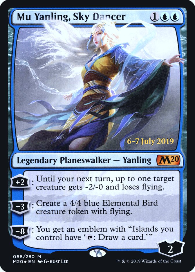 Mu Yanling, Sky Dancer [Core Set 2020 Prerelease Promos] | Deep Dive Games St. Marys