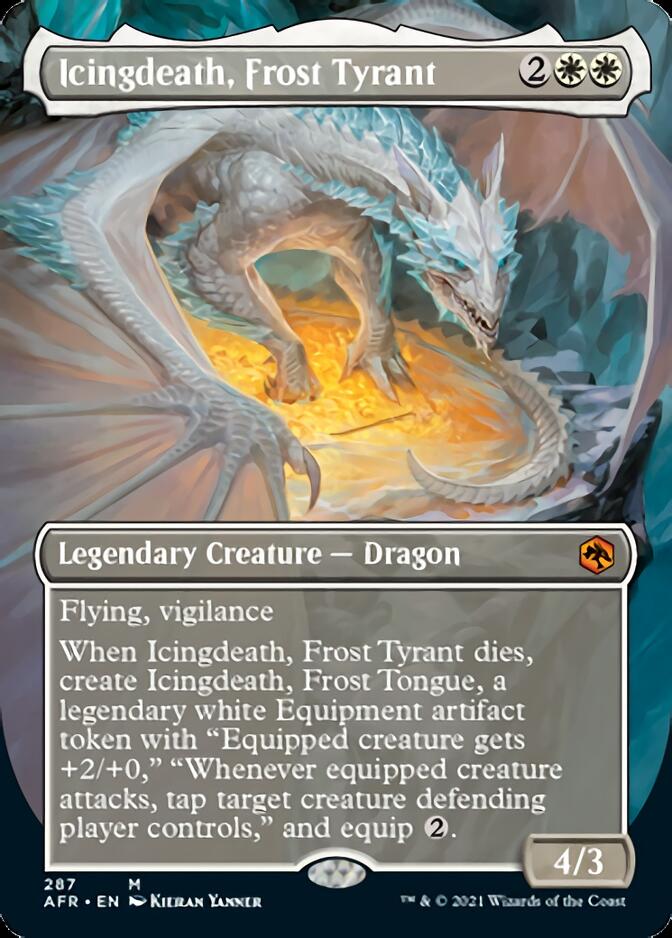 Icingdeath, Frost Tyrant (Borderless Alternate Art) [Dungeons & Dragons: Adventures in the Forgotten Realms] | Deep Dive Games St. Marys