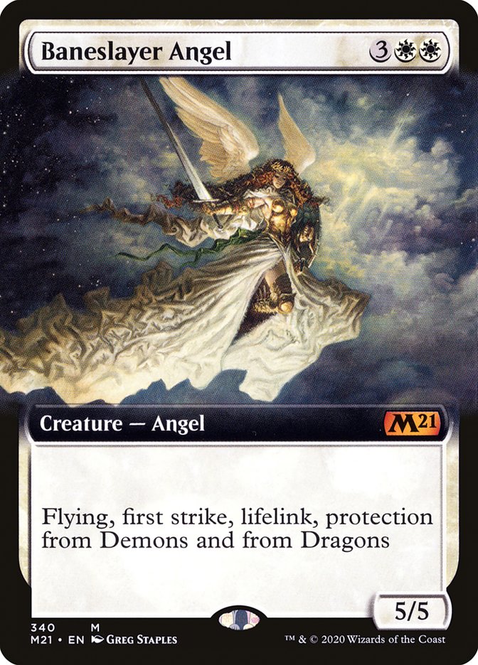 Baneslayer Angel (Extended Art) [Core Set 2021] | Deep Dive Games St. Marys