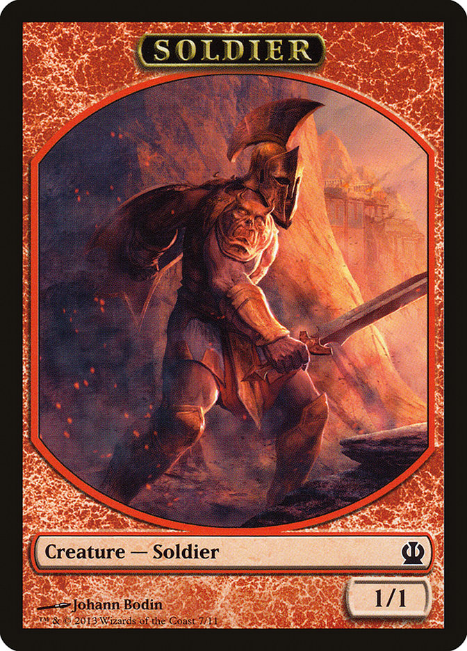 Soldier Token (7/11) [Theros Tokens] | Deep Dive Games St. Marys