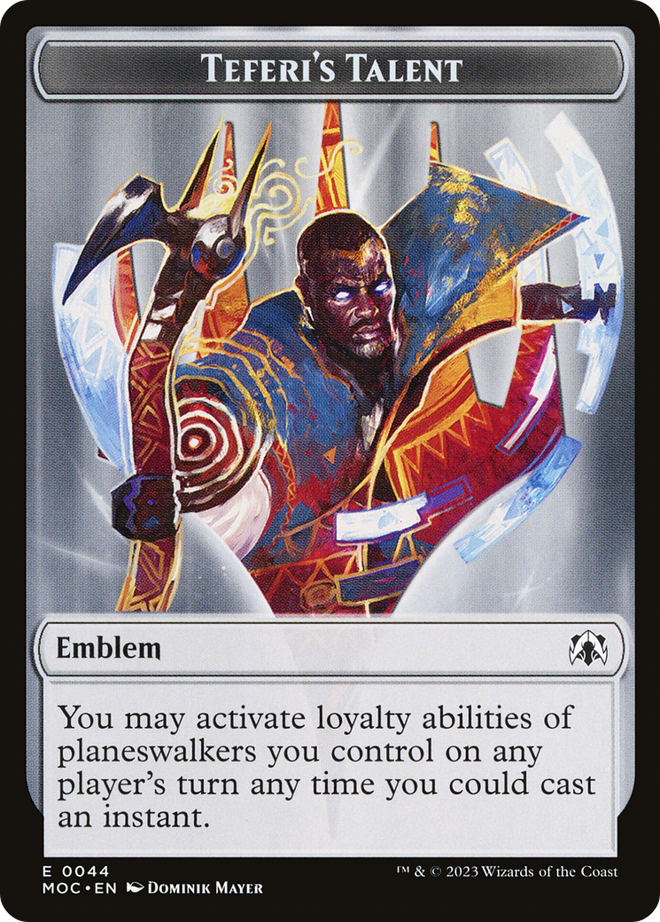 First Mate Ragavan // Teferi's Talent Emblem Double-Sided Token [March of the Machine Commander Tokens] | Deep Dive Games St. Marys