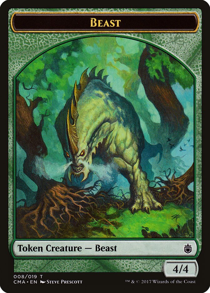 Beast Token (008/019) [Commander Anthology Tokens] | Deep Dive Games St. Marys