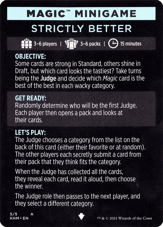Strictly Better (Magic Minigame) [Kaldheim Minigame] | Deep Dive Games St. Marys