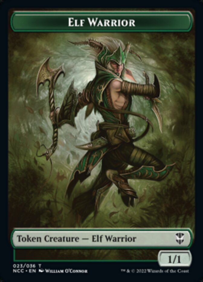 Elf Warrior // Wurm Double-Sided Token [Streets of New Capenna Commander Tokens] | Deep Dive Games St. Marys