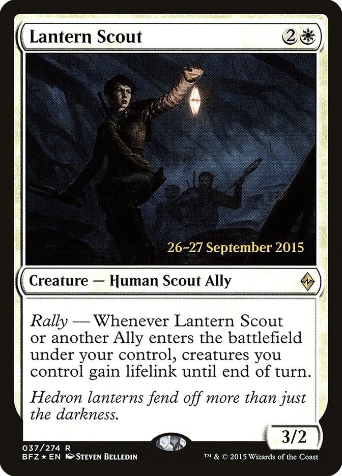 Lantern Scout [Battle for Zendikar Prerelease Promos] | Deep Dive Games St. Marys