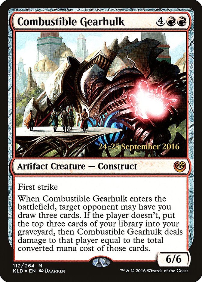 Combustible Gearhulk [Kaladesh Prerelease Promos] | Deep Dive Games St. Marys