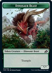 Dinosaur Beast // Human Soldier (003) Double-Sided Token [Ikoria: Lair of Behemoths Tokens] | Deep Dive Games St. Marys