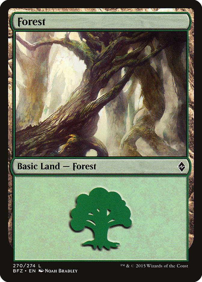 Forest (270a) [Battle for Zendikar] | Deep Dive Games St. Marys