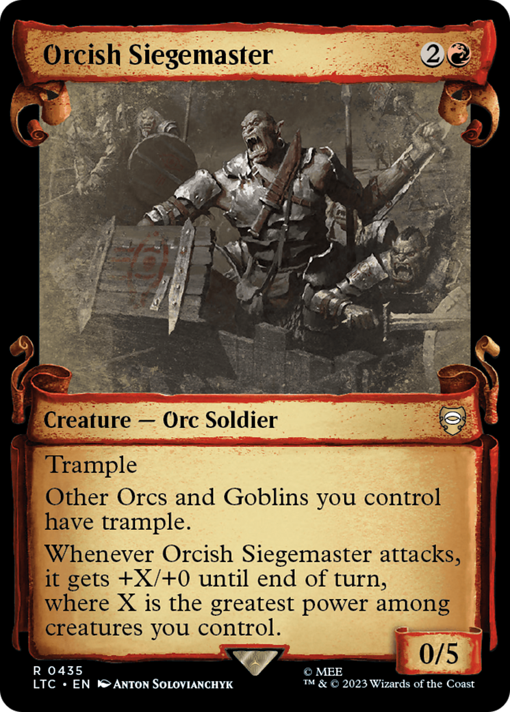 Orcish Siegemaster [The Lord of the Rings: Tales of Middle-Earth Commander Showcase Scrolls] | Deep Dive Games St. Marys