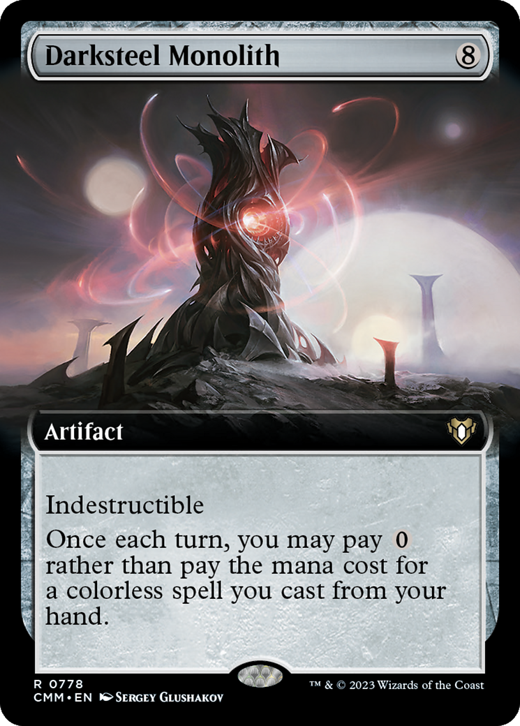 Darksteel Monolith (Extended Art) [Commander Masters] | Deep Dive Games St. Marys