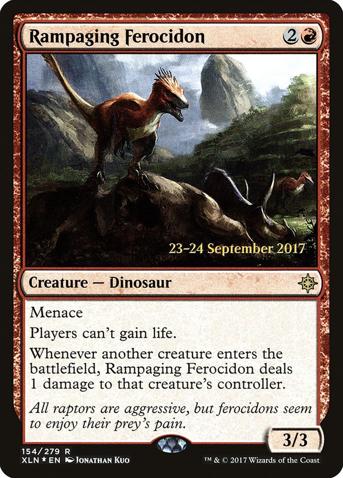 Rampaging Ferocidon [Ixalan Prerelease Promos] | Deep Dive Games St. Marys