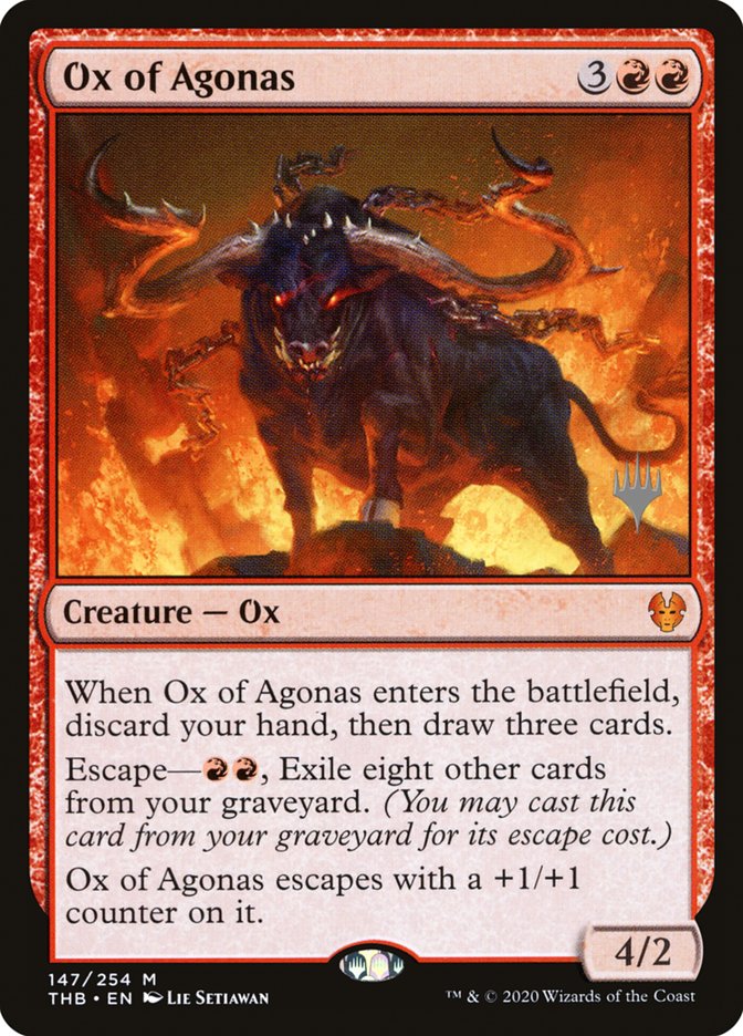 Ox of Agonas (Promo Pack) [Theros Beyond Death Promos] | Deep Dive Games St. Marys