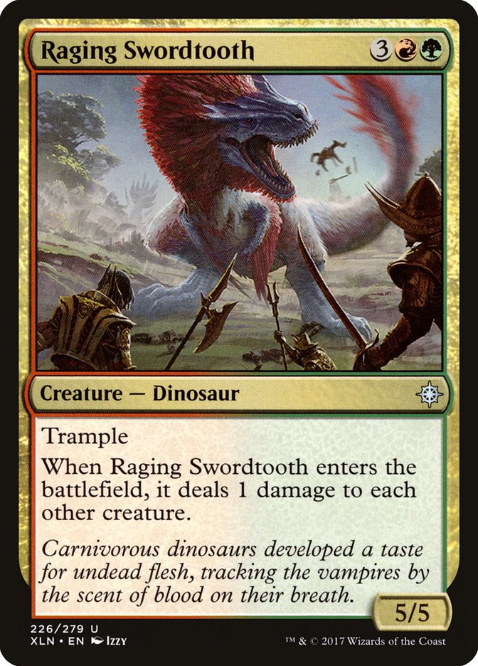 Raging Swordtooth [Ixalan] | Deep Dive Games St. Marys