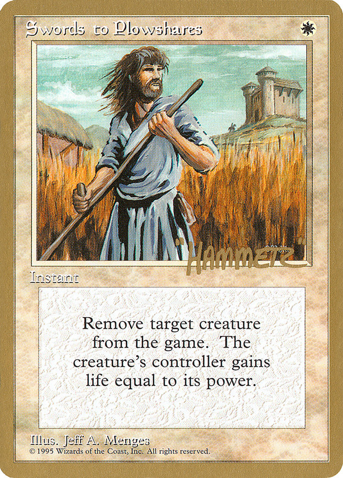 Swords to Plowshares (Shawn "Hammer" Regnier) [Pro Tour Collector Set] | Deep Dive Games St. Marys