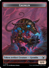 Treasure // Gremlin Double-Sided Token [March of the Machine Commander Tokens] | Deep Dive Games St. Marys