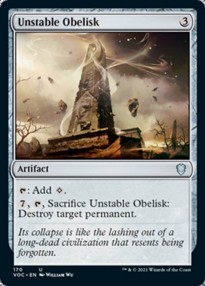 Unstable Obelisk [Innistrad: Crimson Vow Commander] | Deep Dive Games St. Marys