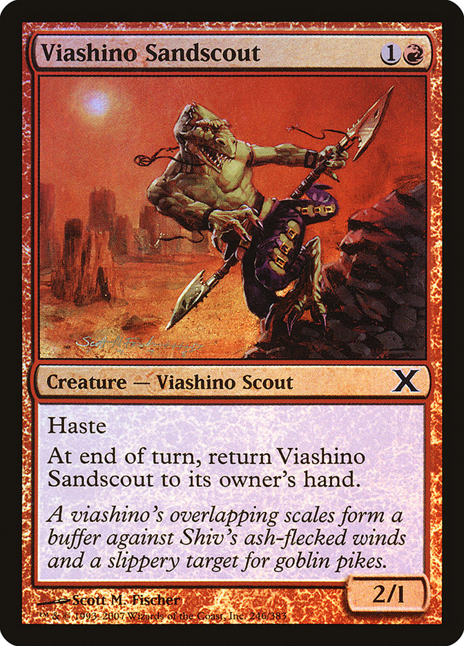 Viashino Sandscout (Premium Foil) [Tenth Edition] | Deep Dive Games St. Marys